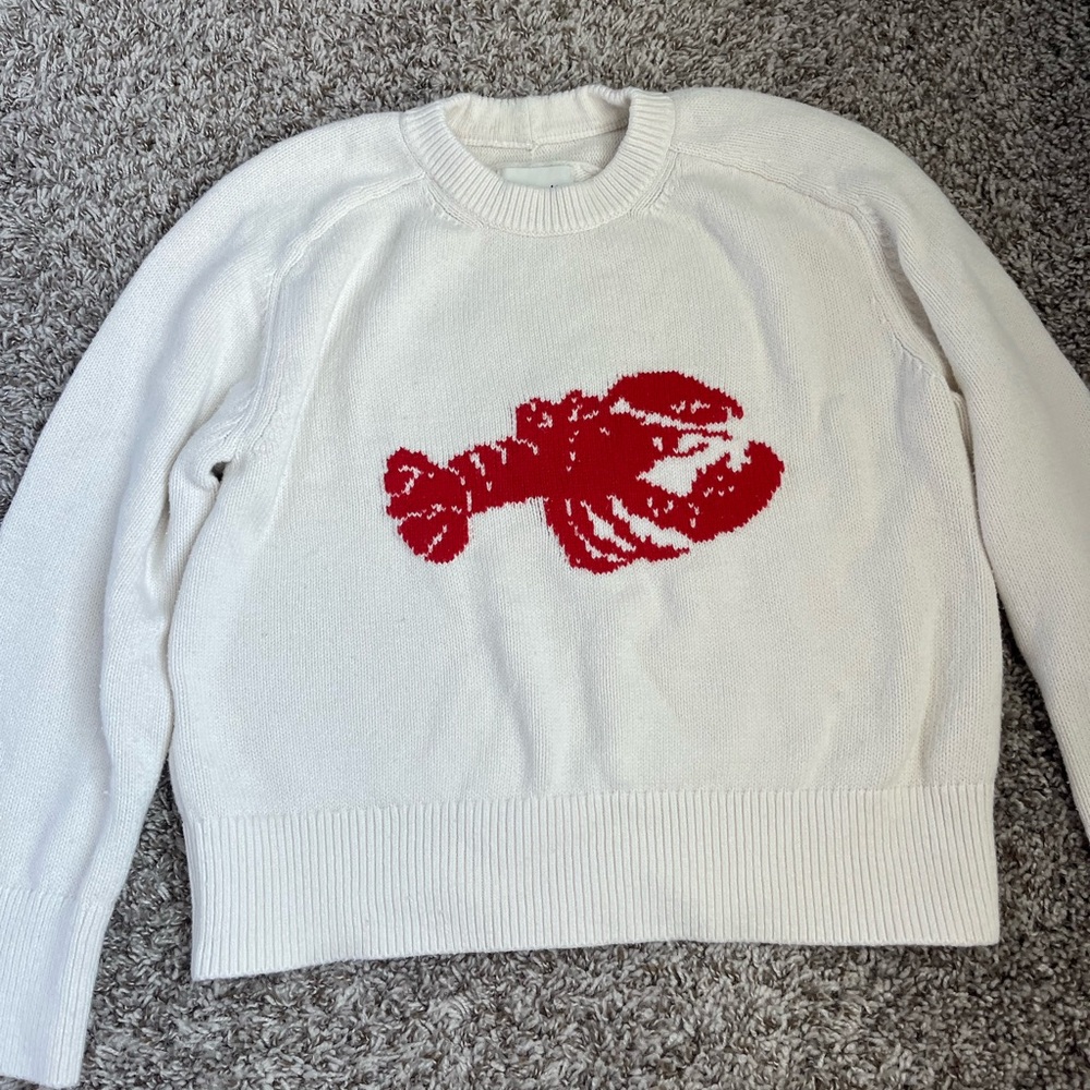 Abercrombie Lobster Knit Sweater - White and Red
